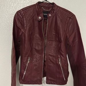 Express new wo tag faux leather jacket size XS